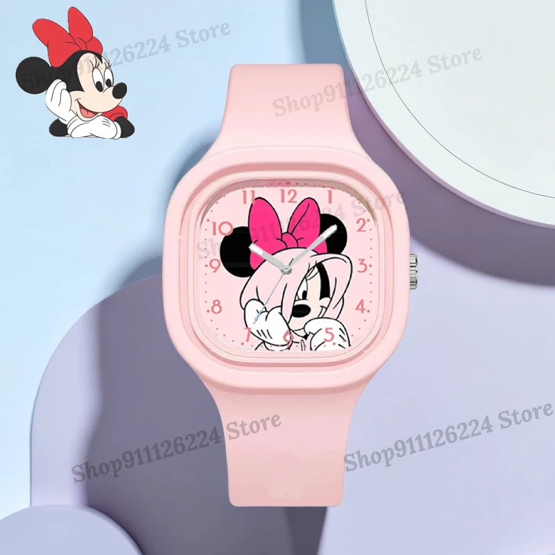 

Disney Mickey Girls Watches for Women Cute Anime Minnie Kawaii Stitch Children Clock Toys Accessories relogio infantil