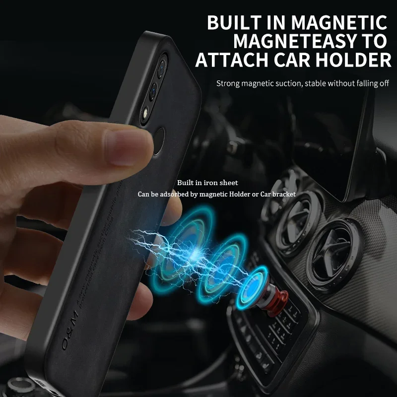 Deluxe Magnetic Leather Phone Case with Built-in Magnet and Soft Cover