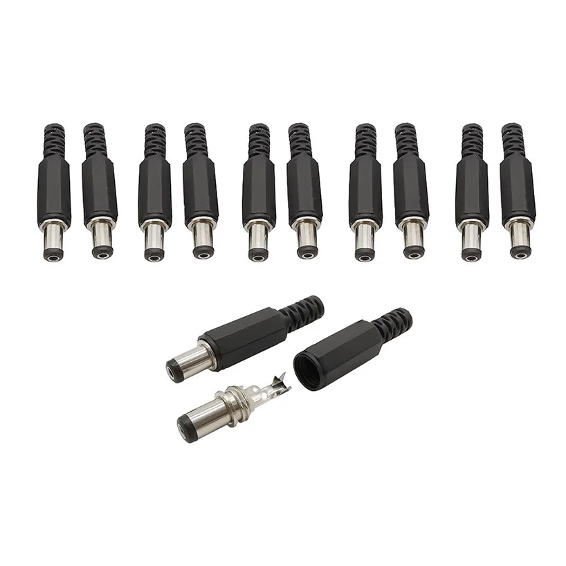 10Pcs DC Power Jack Plug Connectors - 5.5mm X 2.5mm Male Female Set for DIY Electric Projects and Charging Adapters Description Image.This Product Can Be Found With The Tag Names 55mm x 21mm dc power cable female connector plug, 55mm x 21mm female male dc power connector jack