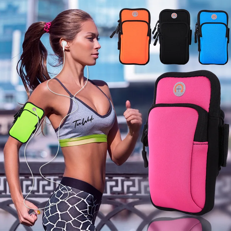 

5 Colors Running Armband Phone Case Holder Phone Bag Jogging Fitness Gym Arm Band for Universal 6.5" Phone