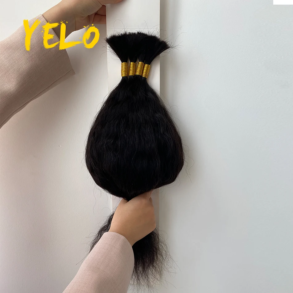 Hair Bulk For Braiding Human Virgin Hair Extensions Super Bulk Unprocessed Balayage Highlight Human Natural Shades 100G