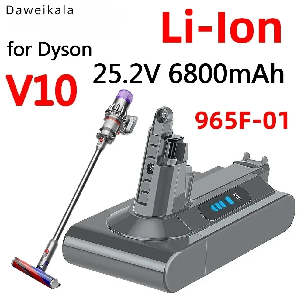 

Get Longer Runtime with Replacement Batteries Only for Dyson V10 Vacuum Cleaner - Large Capacity Li-Ion 18650 Battery