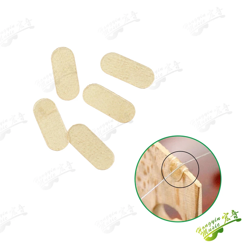 Set of 5 Leather Violin Bridge Protective Pads - Durable Sheepskin Design