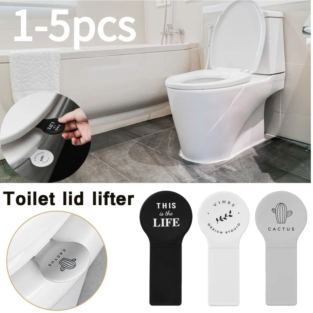 1-5pc Portable Nordic Toilet Seat Cover Lifter Sanitary Closestool Cover Lift Handle Travel Home Bathroom Toilet Accessories toilet seat accessories