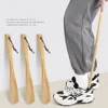 40cm Shoe Horn Flexible Handle Shoehorn Useful Shoe Lifter Professional Shoe Spoon High-quality Wood Material Home Tools 2