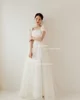 LISM Elegant A-Line Korea Wedding Dresses Photo Shoot Lace Square Collar Tulle Floor Length Corset Back Bridal Gowns Custom 2