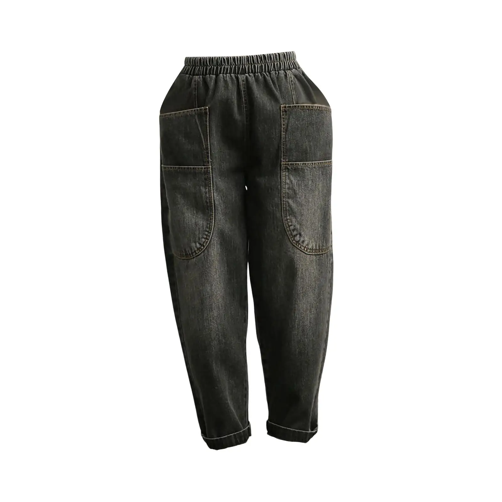

Retro Style Women's Harem Denim Pants Casual Loose Jeans High Waisted Denim Jeans Lady Denim Trousers for Streetwear Outdoor