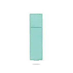Elegant PU Leather Pen Case with Elastic Closure - Stylish and Portable Stationery for Office, School, or Meetings (Light blue Wide)