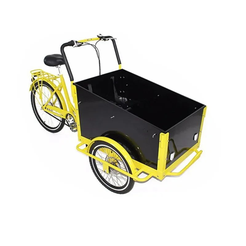 Commercial Mobile Food Cart Cargo Bike 3 Wheels Street Frame Adult Tricycle for Children Transport and Grocery Shopping custom grocery box latch glove box buckle beige car accessories for toyota glove box tool l r plastic car brand new none