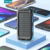 Xilecaly Waterproof Power Bank 20000Mah Dual USB Travel Outdoor Mobile Phone Charger Solar Powerbanks For Camping For iphone 16 1