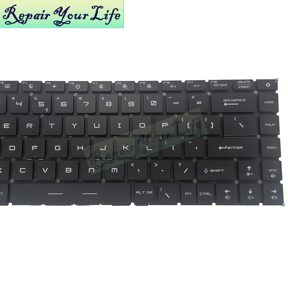 Russo Espanhol Por-chave Rgb Teclado Retroiluminado para Msi Gs66 Stealth 10sfs 10sgs Gp66 ms 1542 Teclado para Jogos Retroiluminação Colorida us - Imagem 4