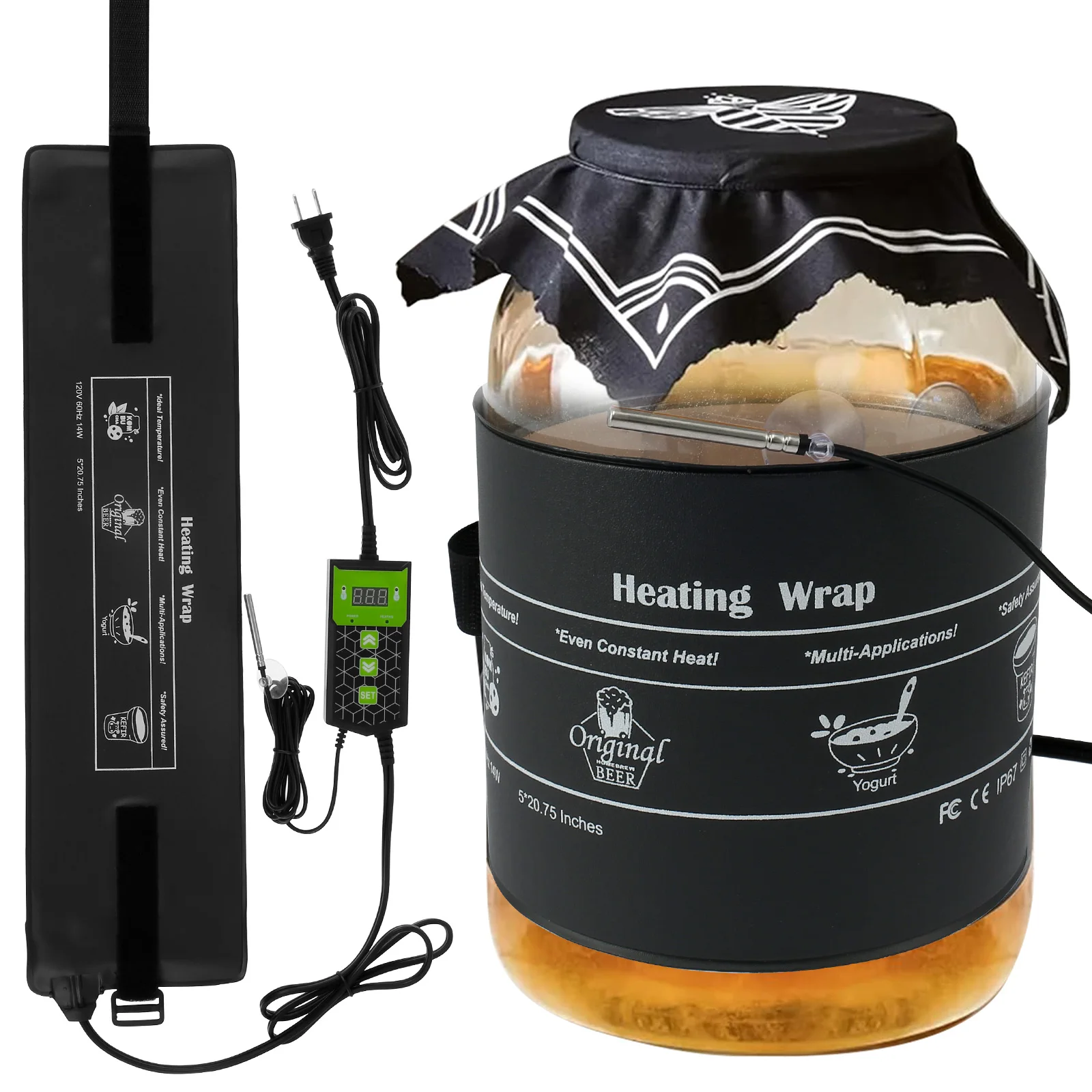 Adjustable Sourdough Fermentation Heating Wrap