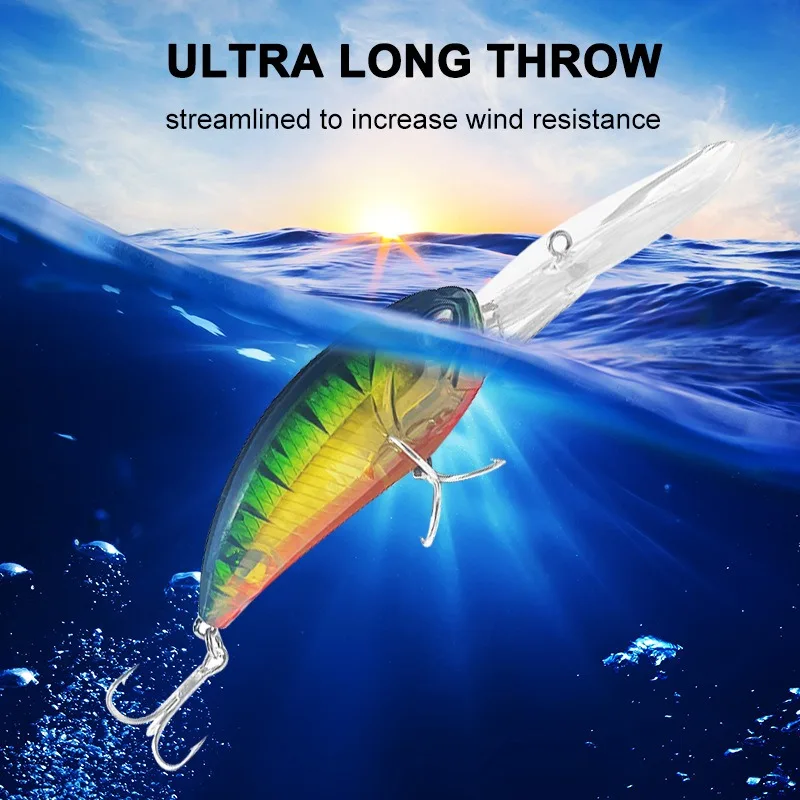 Crankbait 41g 14.6cm Long Tongue Crank Wobbler Floating Fishing Lures Artificial Hard Baits Diving Chubby Bass Pike