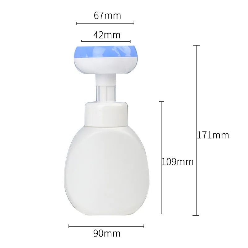 Flower Shape Foam Pump PE Plastic Bottle 250ML Hand Soap Dispenser Bottle