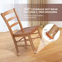 24/1Pcs Round Chair Leg Protectors Felt Pads for Hardwood Floors Silicone Covers Furniture Leg Slider Caps Non Slip Reduce Noise 5
