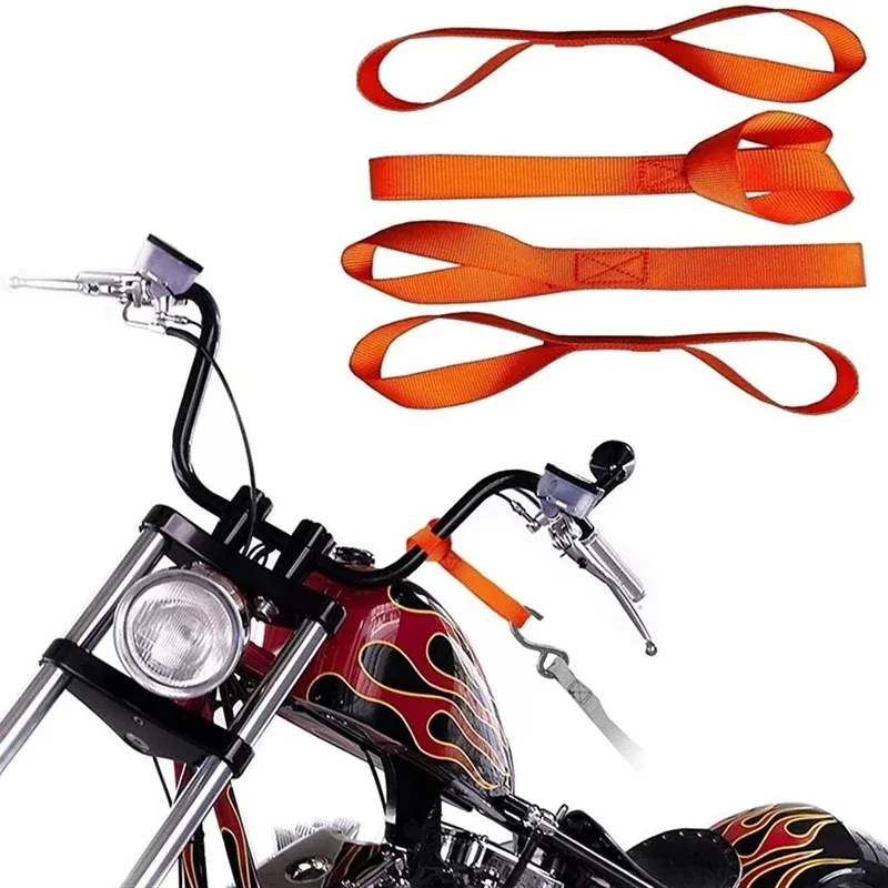 2Pcs 소프트 루프 타이 다운 스트랩 30.5cm 오토바이 ATV 스쿠터 먼지 자전거 잔디 장비 다목적 보안 화물 타이 다운