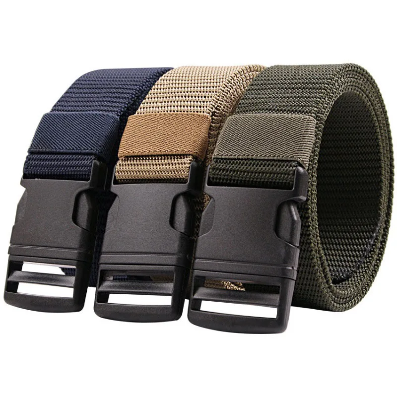 Brown Nylon Tactical Belt For Men Outdoor Multi Functional