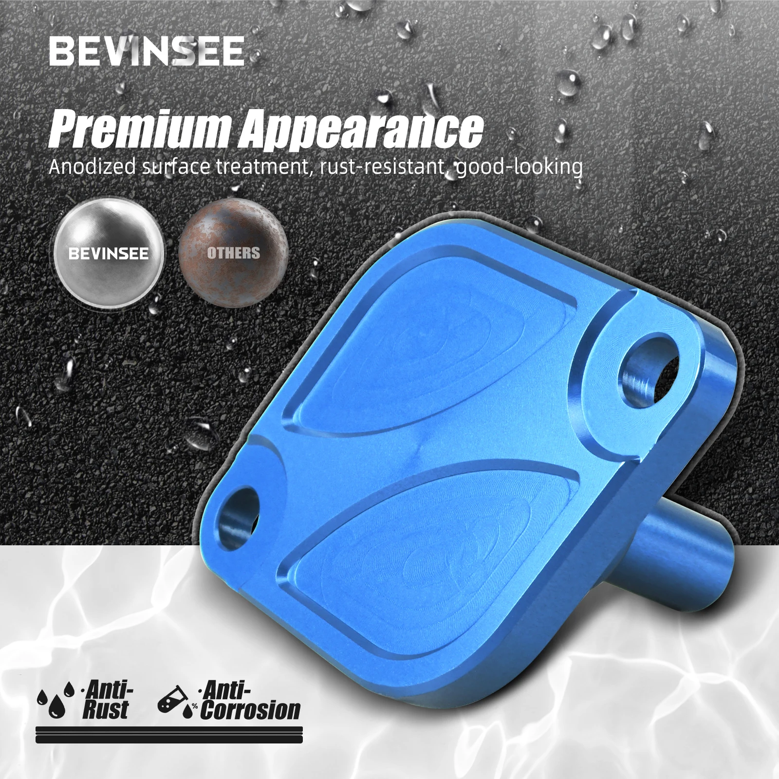BEVINSEE Oil Thermostat Housing Lid Cover & Plugs for BMW E60 E61 E90 E92 F10 F11 F20 F36 F32 X1 E84 X3 F25, for BMW N54 N55 S55
