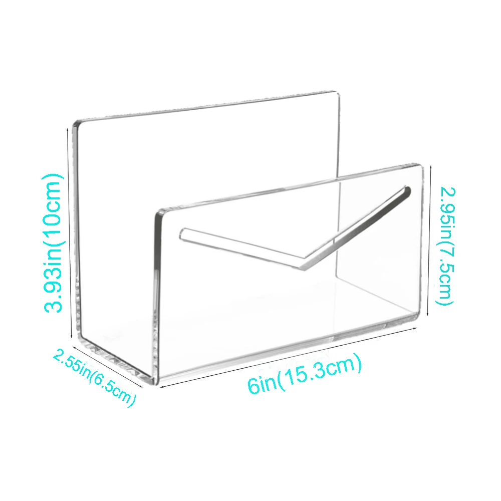 1Pc Acrylic Desk Organizer Desktop Letter Sorter Mail Tray File Organiser Office Home Bookends Book Holder Storage Rack 2