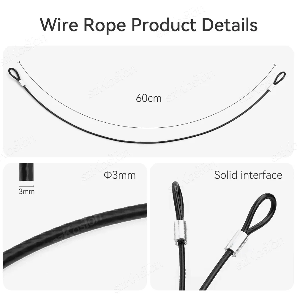 Stainless Steel Safety Rope for Action Cameras