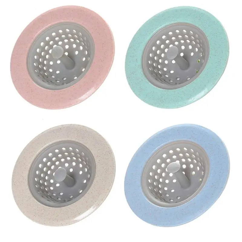 Silicone Wheat Straw Kitchen Sink Strainer Bathroom Shower Drain Sink Drains Cover sink colander Sewer Hair Filter strainer