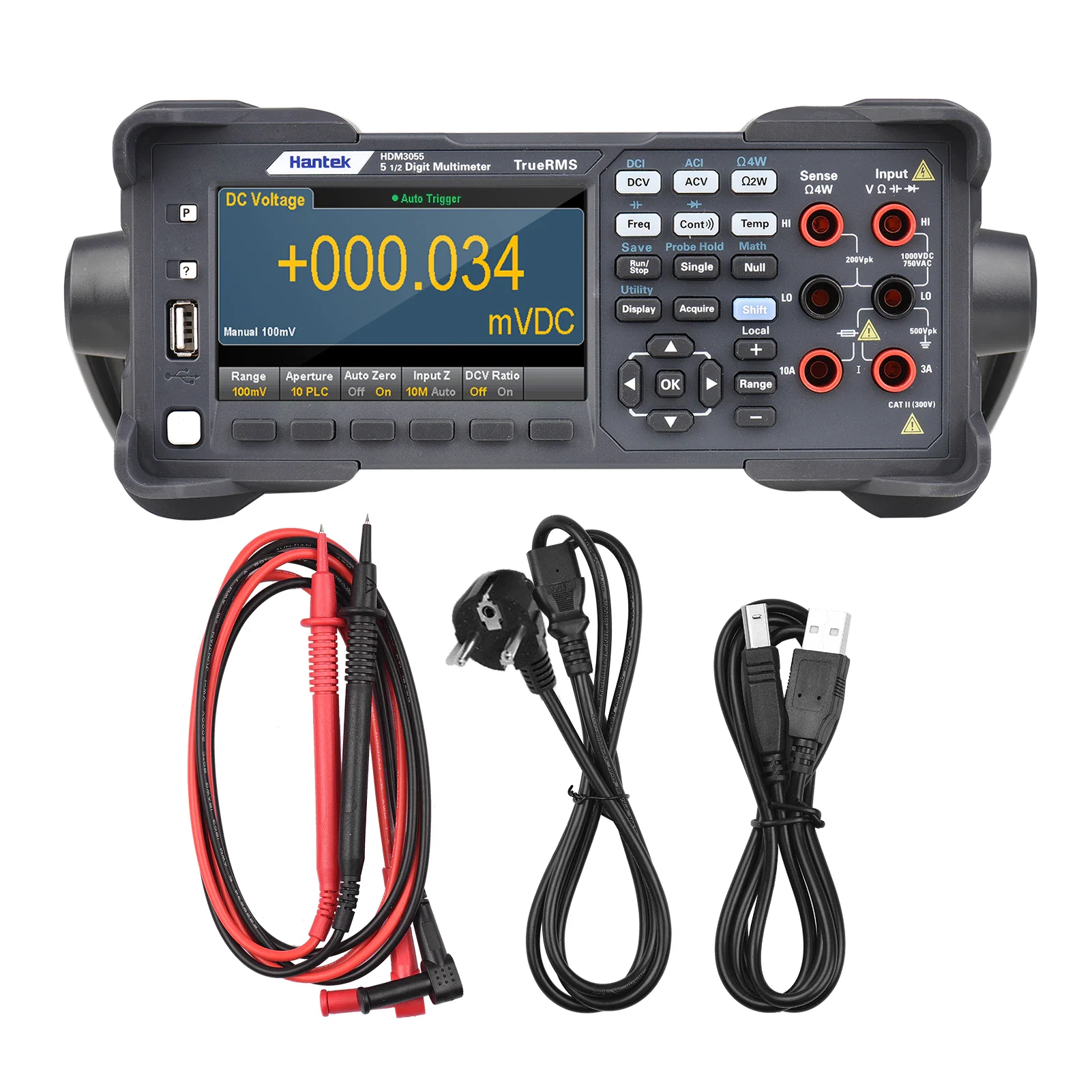 

Hantek mini Bench Multimeter HDM3055/A/B/S/H Digital Multimeter 5 1/2 Bit Resolution High-speed Sampling Frequency Tester Meter