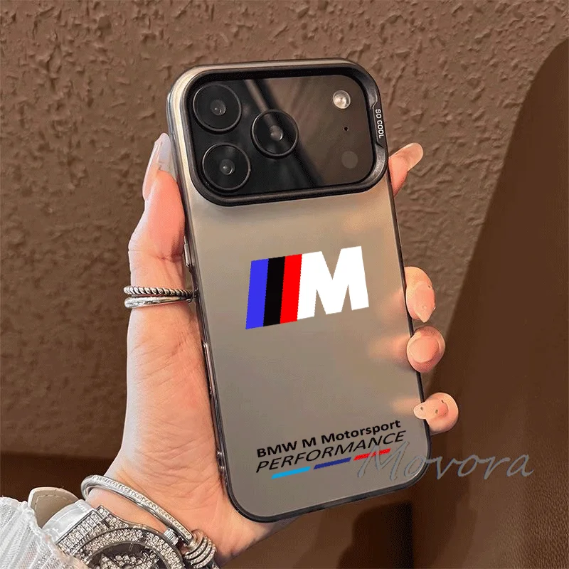패션 폰 케이스 스타일링 BMW M 로고 폰 케이스 아이폰 17 16e 16 15 14 13 12 11 Pro Max X XR XSMAX 8 7 Air Plus 커버 스티커