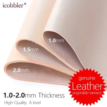Genuine Natural Cowhide Leather Sheet 1.0–2.0mm 1
