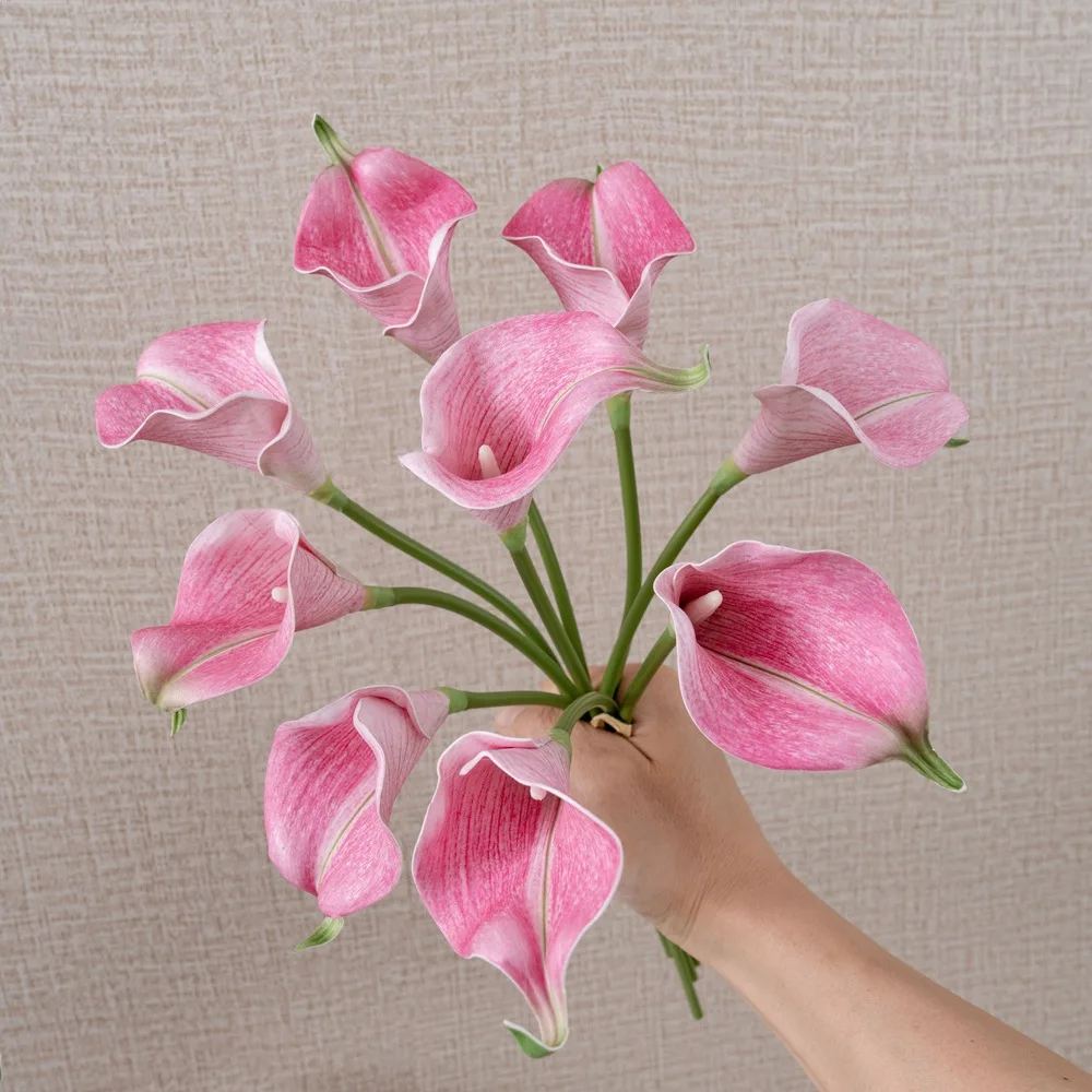 5/10/20 Stück künstliche Calla-Lilien-Blumen, EVA, künstliche Blumen für Heimdekoration, Tischdekoration, Wohnzimmer, Hochzeiten, Dekorationen – Detail 5