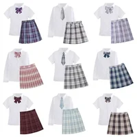 Japanese Student Short/Long Sleeve Sexy Jk Set School Uniform School Clothes Pleated Skirt Girl Seifuku Dress Cosplay Schoolgirl 1
