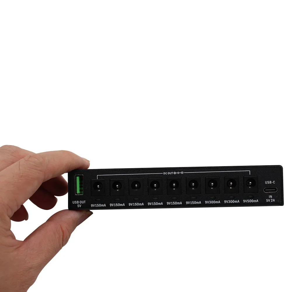 모스키 마이크로 파워 9개의 DC 출력 +1개의 USB 출력 이펙트 페달 전원 공급 장치 9V 150-300mAh 기타 페달용