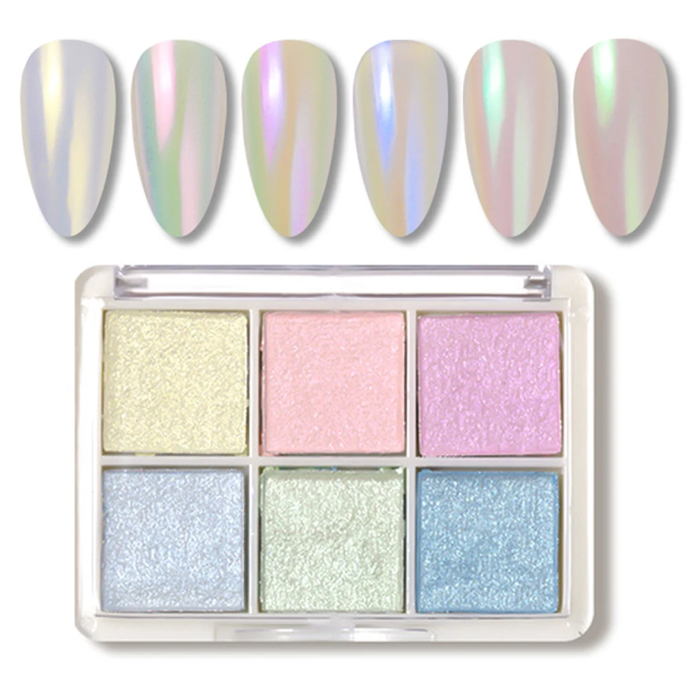 

1 box Mirror Chrome Nail Glitter Powder Solid Mirror Effect Reflective Glitter Holographic Chrome Dust Powder DYE32#2