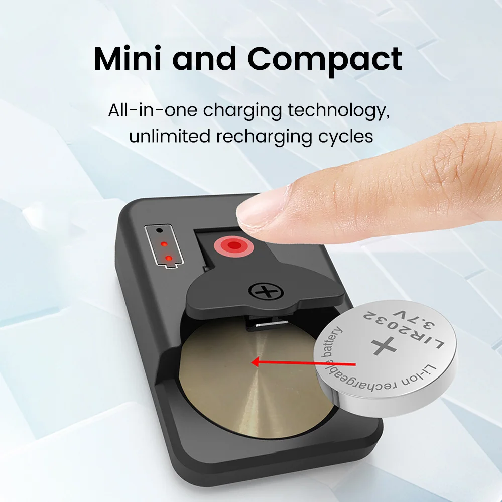 Compact Universal Lithium Button Battery Charger