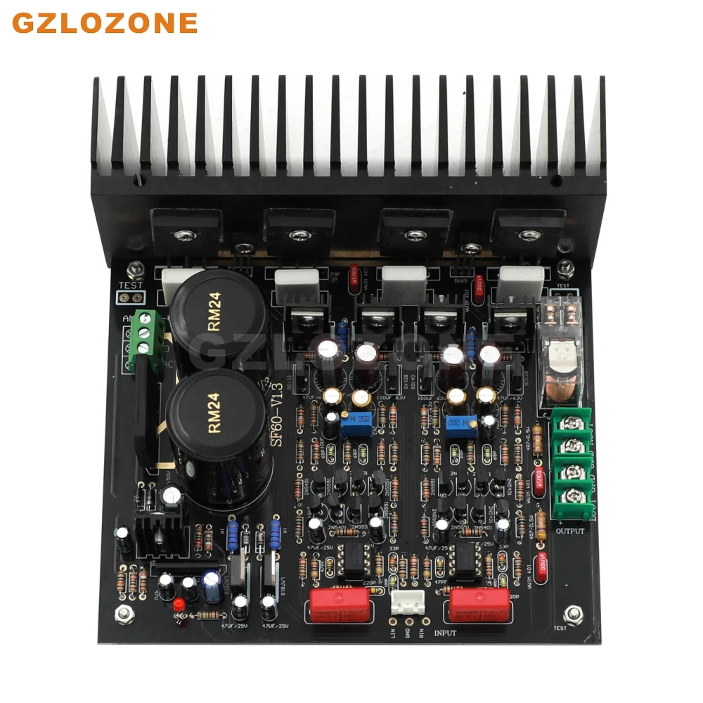 

SF60 Power Amplifier Kit / AMP Board With Heatsink 100W+100W Sound Better Than LM3886 TDA7293 Etc