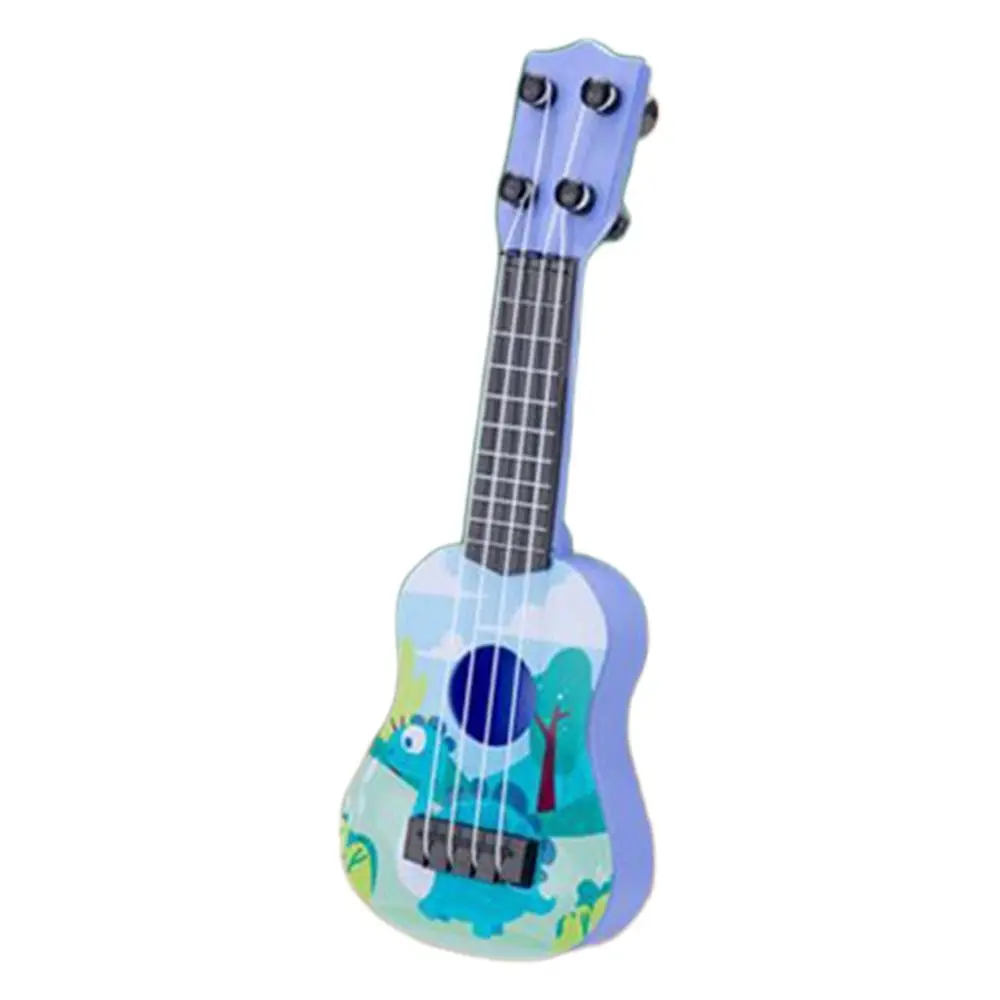 

4 Strings Animal Ukulele Guitar Toy Ukulele Adjustable String Knob Small Guitar Toy Cartoon Image Lightweight