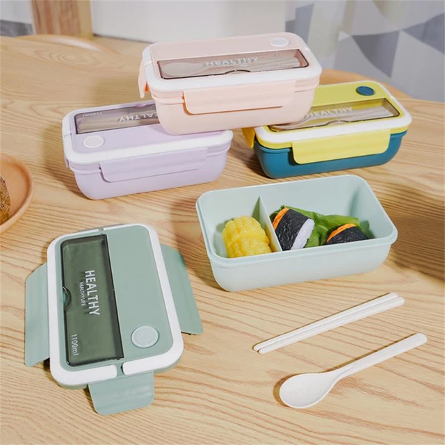 Japanese Plastic Lunch Box Square Microwaveable Student Snack Box Lunch Box  Food Storage Containers Bento Lunch Box - AliExpress