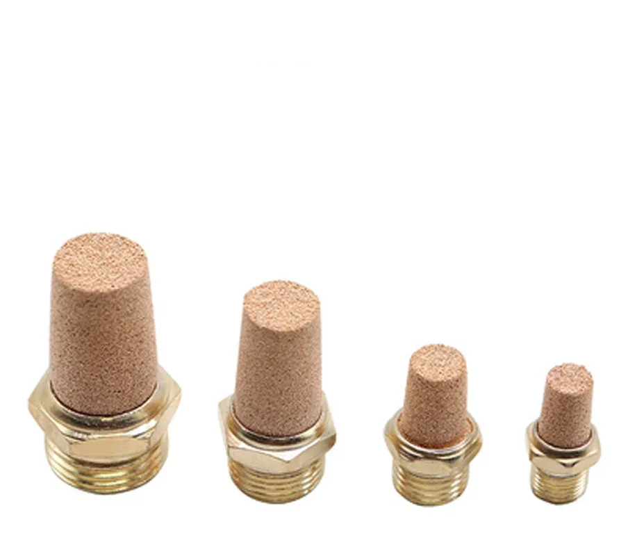 1Pcs Pneumatic Muffler Type A Pagoda Copper Head Muffler Solenoid Valve Air Silencers 1/8''1/4''3/8''1/2"