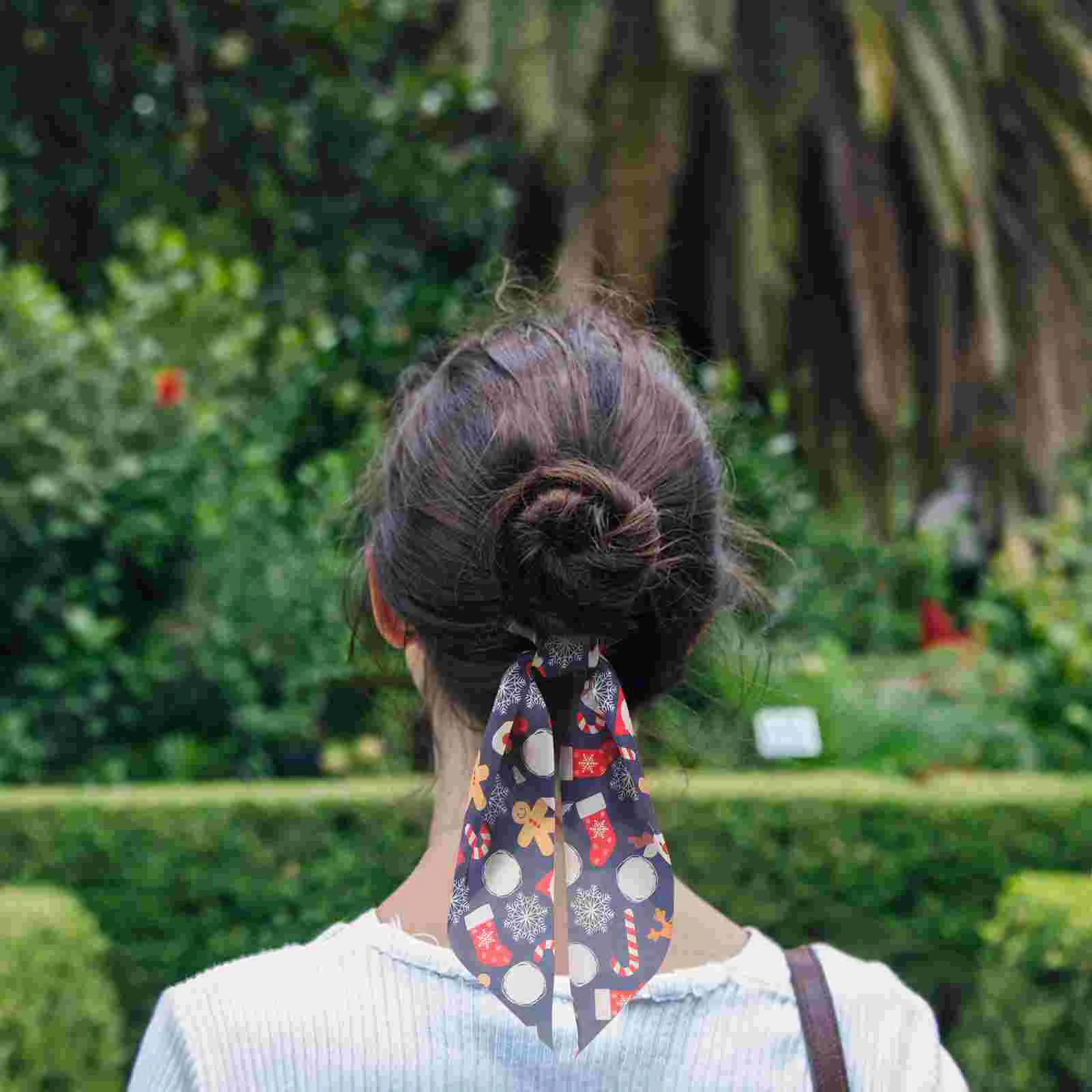 

4 Pcs Hair Bands Christmas Accessories Ribbon Tie Elastic Ties Jewelry Ponytail Holders Miss