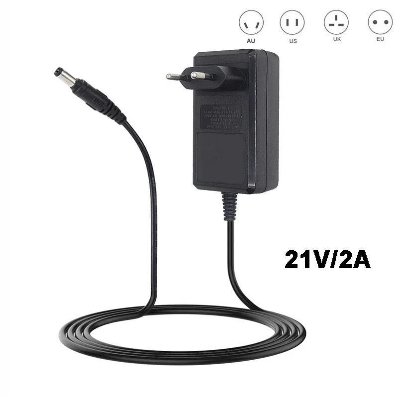 21V 2A 18650 Lithium Battery Charger 18V Li-ion Battery Polymer Smart Charger 18650 Pack DC5.5mm x 2.1mm EU/US/UK/AU charger adapter battery charger power supply adapter fast charger battery charger adapter