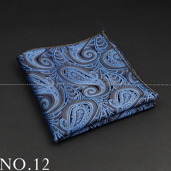 Männer Solide Farben Taschentuch Schals Vintage Paisley Männer Anzug Einstecktuch Hochzeit Kleid Brust Handtuch Anzug Zubehör Geschenk – Detail 12