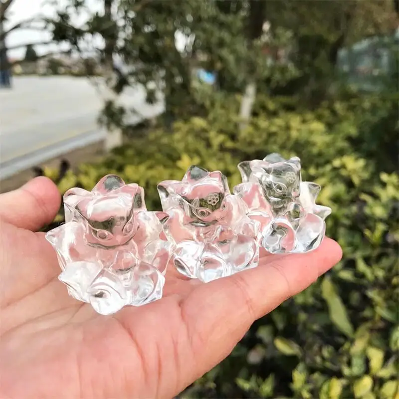 

Натуральный прозрачный кварц девятихвостая лиса сказочное мультяшное животное кристалл исцеление фэншуй домашнее украшение здоровая детская игрушка подарок 1 шт.