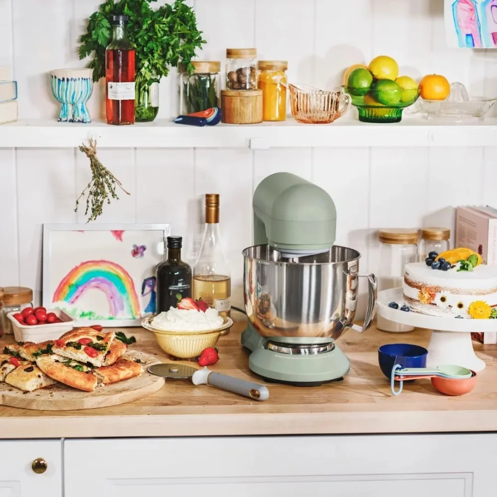 Beautiful 6-Speed Electric Hand Mixer, Sage Green by Drew Barrymore 