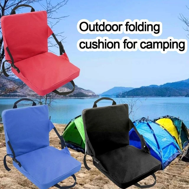 Portable Seat Pads Foldable Chair with Backrest Soft Sponge Cushion Back  Chair for Stadium and Beach - AliExpress