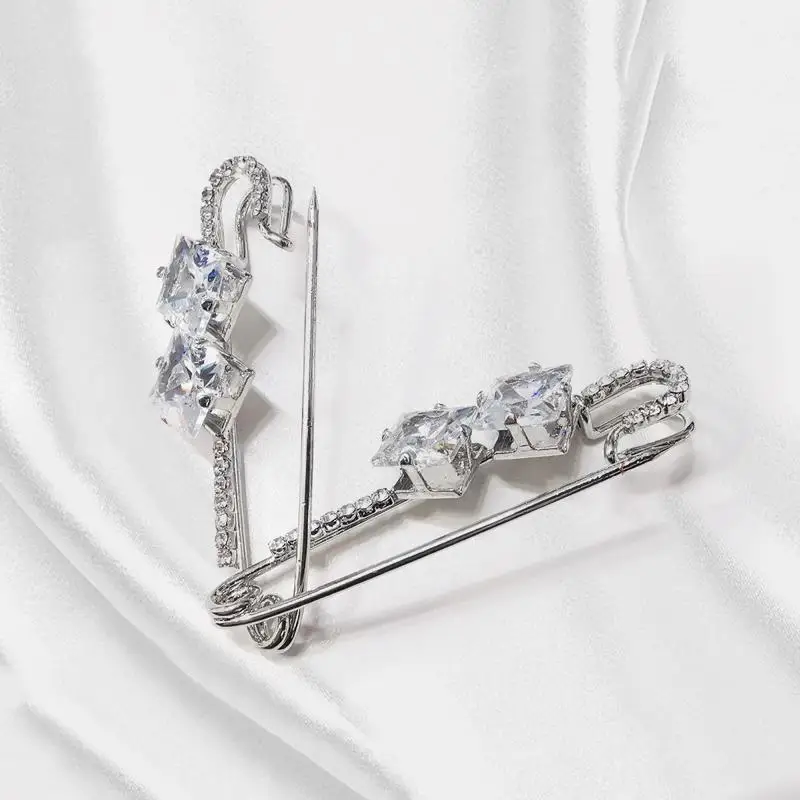 2 개/짝 3.5mm 내경 실버 크리스탈 핀 가죽 공예 액세서리 가방 의류 장식