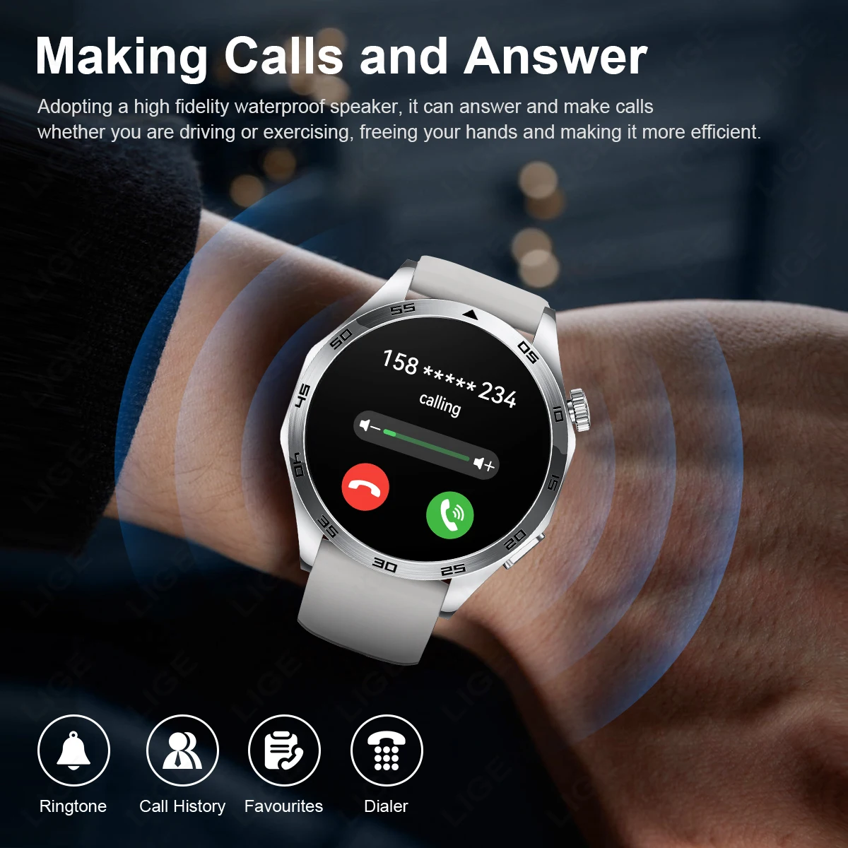 LIGE New ECG+PPG AI Diagnosis Smartwatch For Huawei Make Answer Call Watch 4 Pro+ Heart Rate Blood Pressure Health Smart Watch