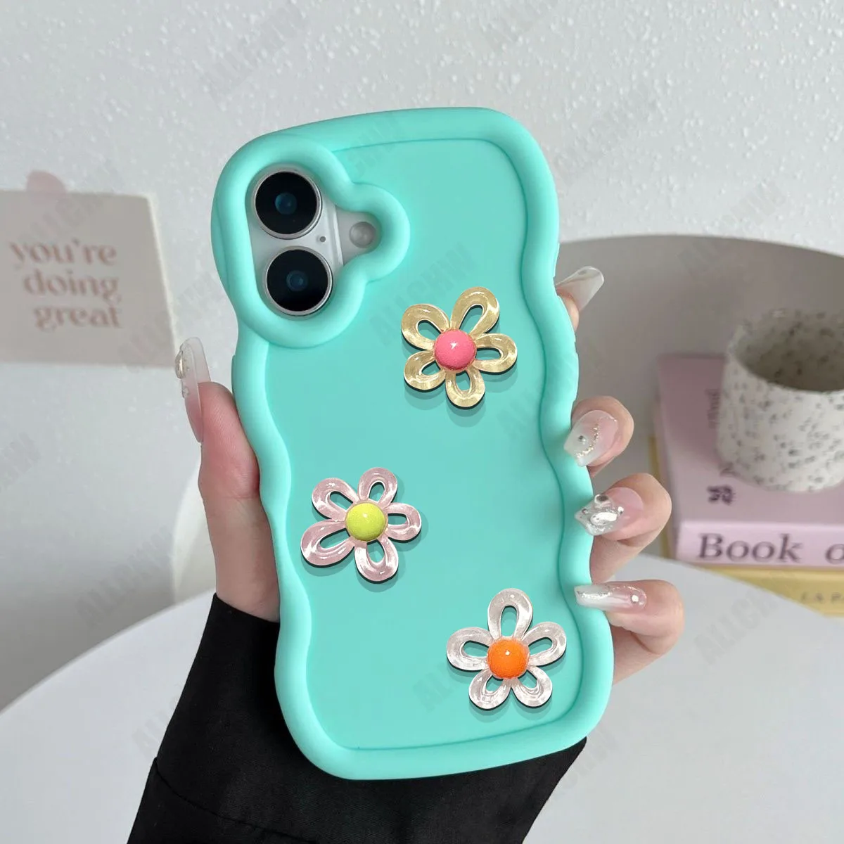 Cute Flowers Candy Wavy Silicone Soft Phone Case