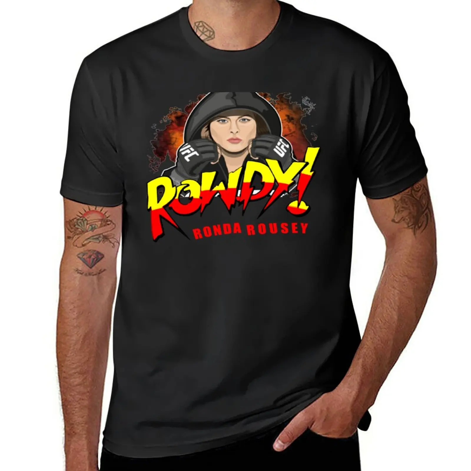 

New Rowdy Ronda Rousey T-Shirt T-shirt for a boy black t shirts customized t shirts men workout shirt