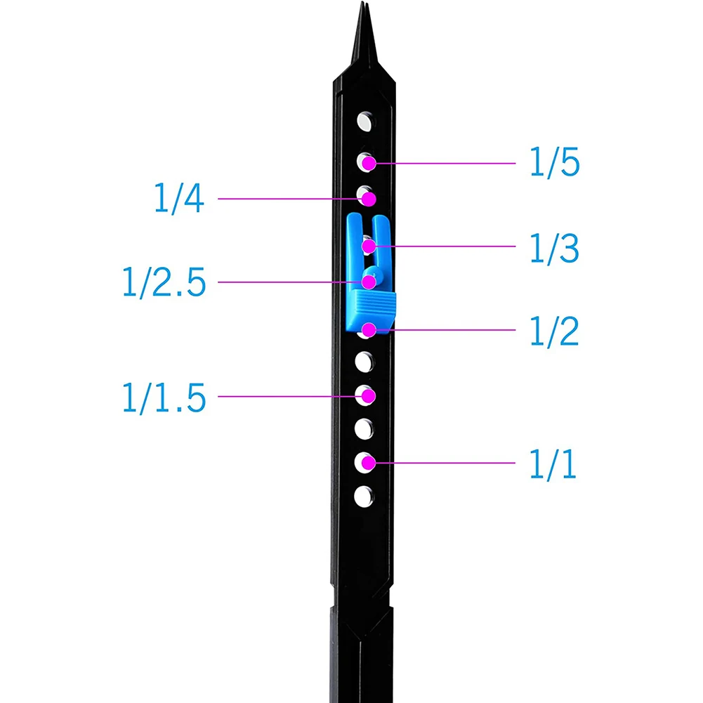 【Trending Now】 25.4cm Scale Divider Drawing Tool Proportional for Artists Adjustable Plastic Drawing Circle Compass Teaching Instrument.