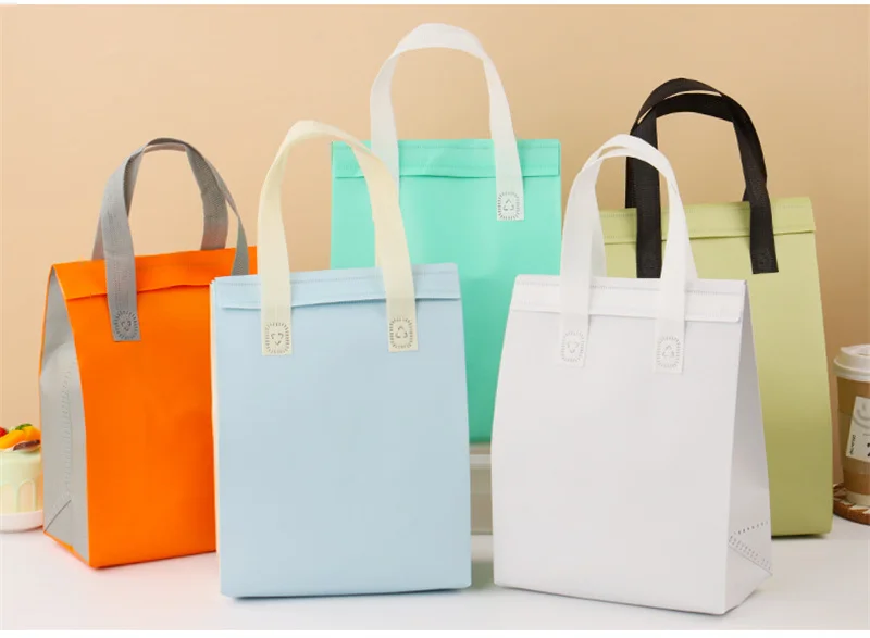 25pcs Non-Woven Insulated Tote Bags – Reusable Portable Fabric Pouches for Food, Cake, ... - SKU NITB1828 - UGI Packaging