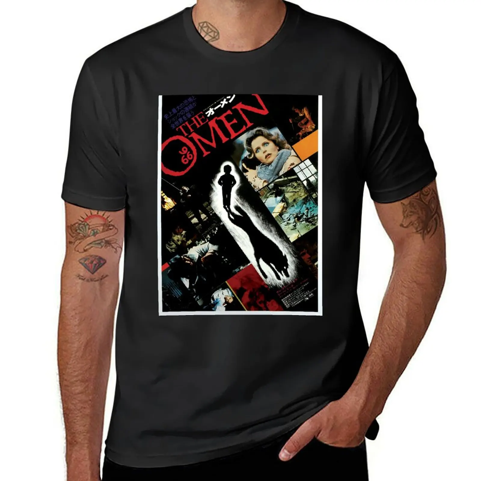 

The Omen Japanese Movie Poster T-Shirt Aesthetic clothing summer clothes for a boy men clothes